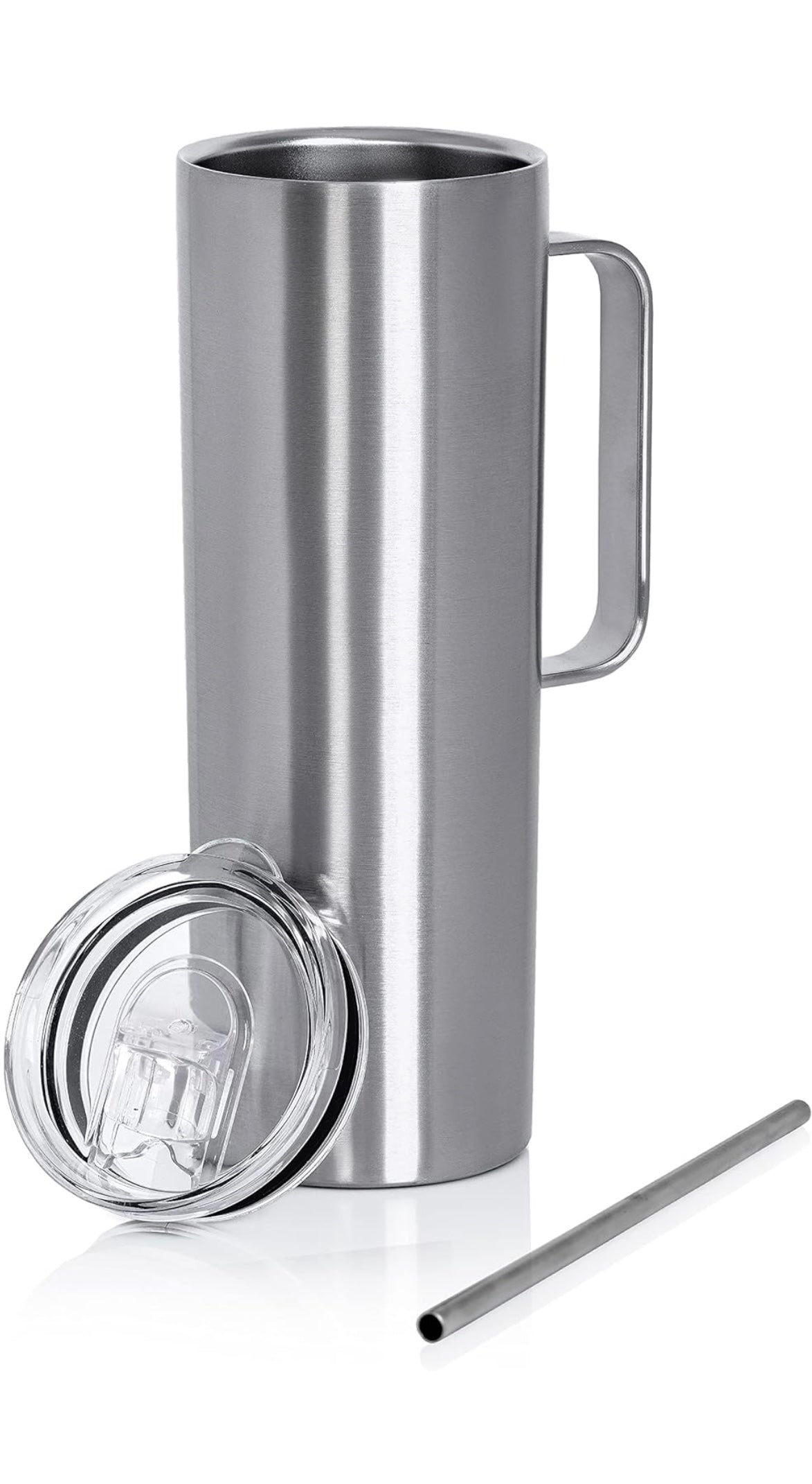 Skinny Stainless Steel Tumbler w/ Handle